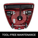 SC679K tool-free maintenance